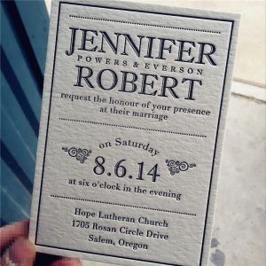 invito a matrimonio Jennifer e Robert